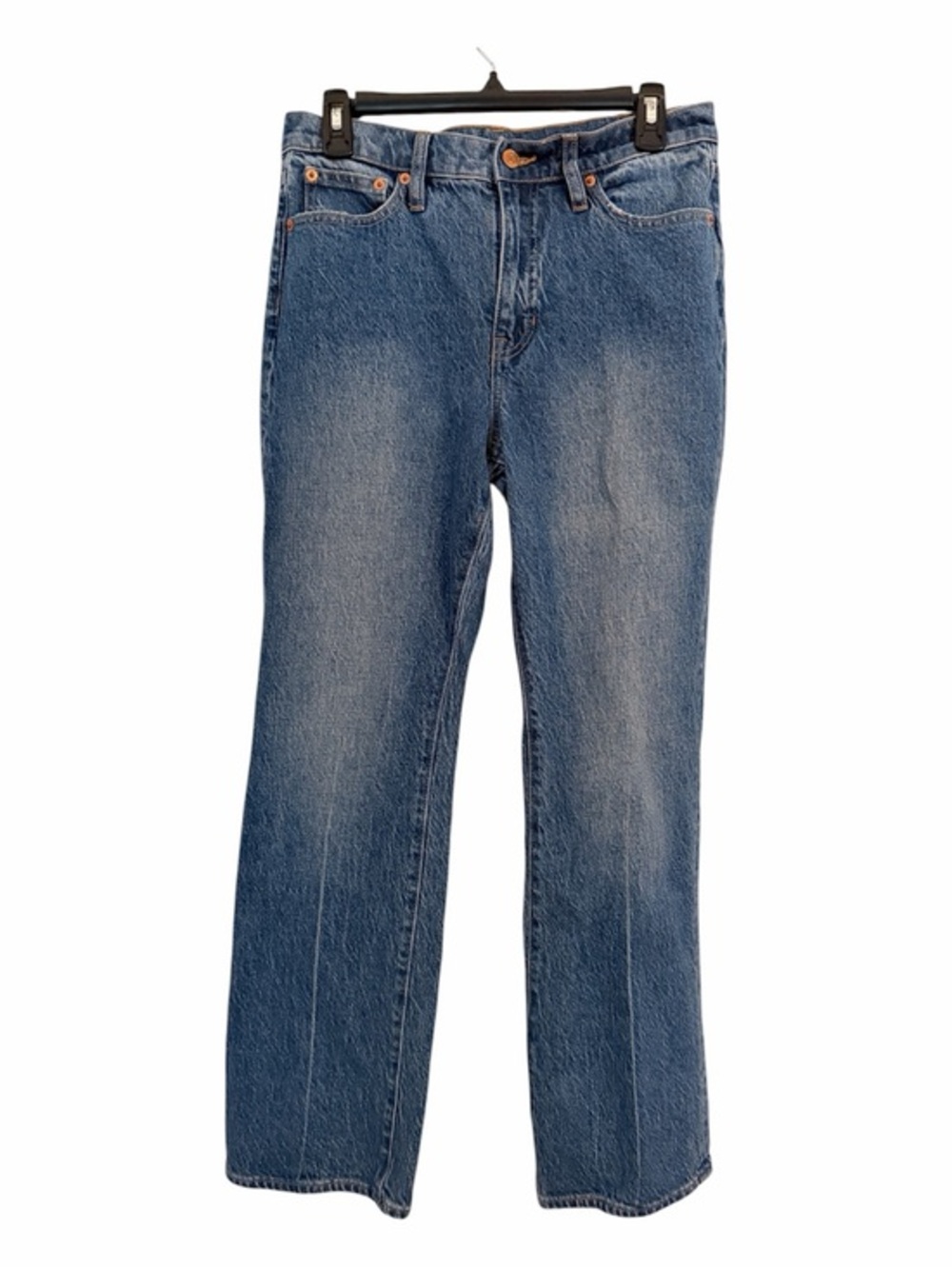 J. CREW 28 Full Length Denim Boot Cut Pre-Distressed Jeans